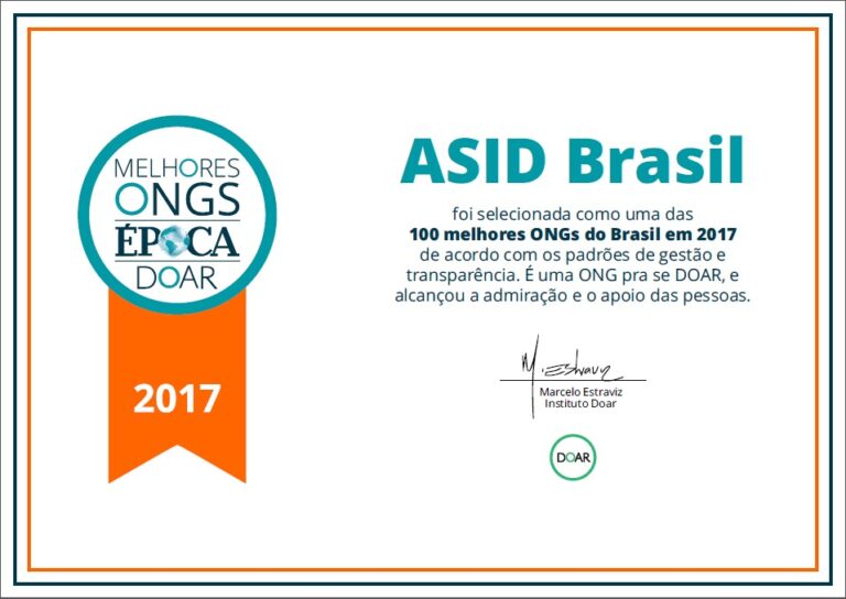 ASID BRASIL, ONG curitibana, é uma das 100 melhores do país