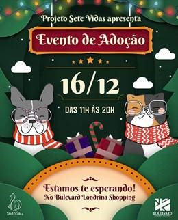 Neste domingo (16) tem Feira de Adoção de cães e gatos no Boulevard Londrina Shopping