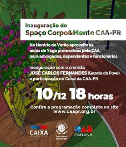CAA/PR inaugura Spaço Corpo&amp;Mente na sede da OAB Paraná