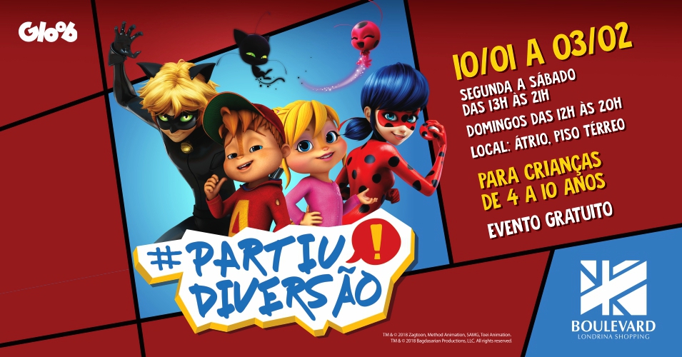 Boulevard Londrina Shopping traz aventuras gratuitas com personagens para férias de janeiro