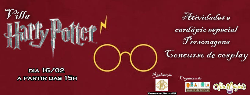 Primeiro Villa Harry Potter acontece neste sábado na Rialto Villa Gastronômica