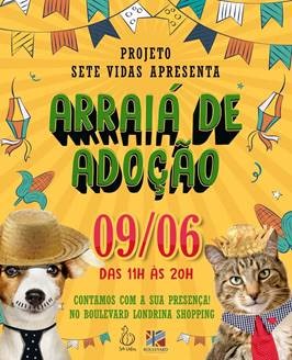 Neste domingo (09) tem Feira de Adoção de cães e gatos no Boulevard Londrina Shopping