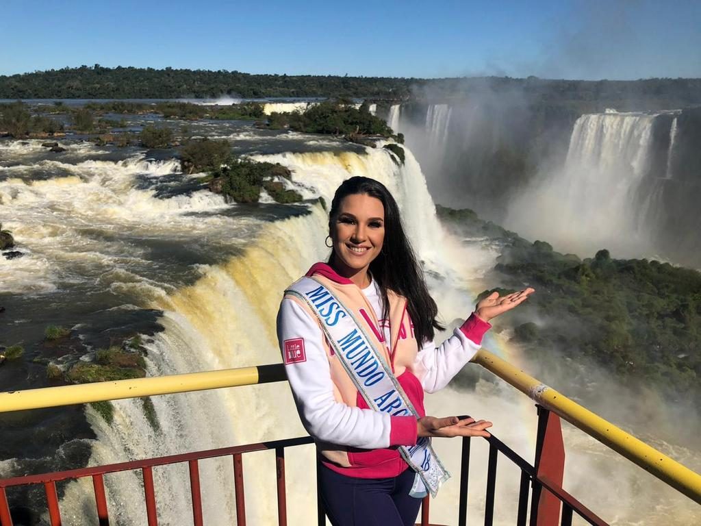 Miss Mundo Argentina realiza gravações nos atrativos de Foz do Iguaçu