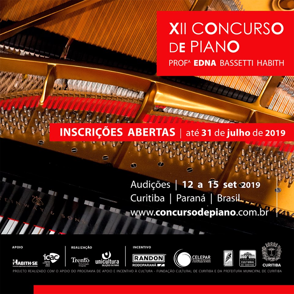 Inscrições para Concurso de Piano em Curitiba terminam dia 31 de julho