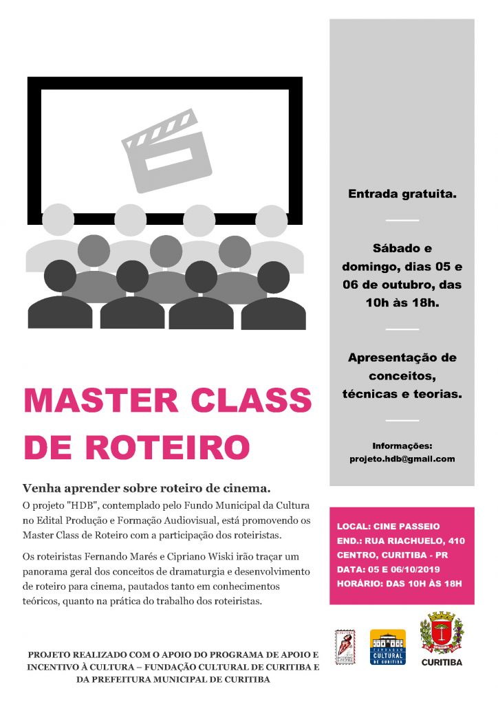 Projeto de desenvolvimento de roteiro oferece Master Class