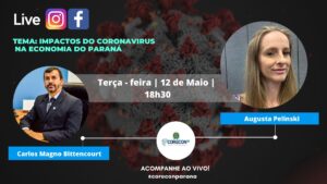 CoreconPR promove live com o tema "Impactos do coronavírus na economia do Paraná"