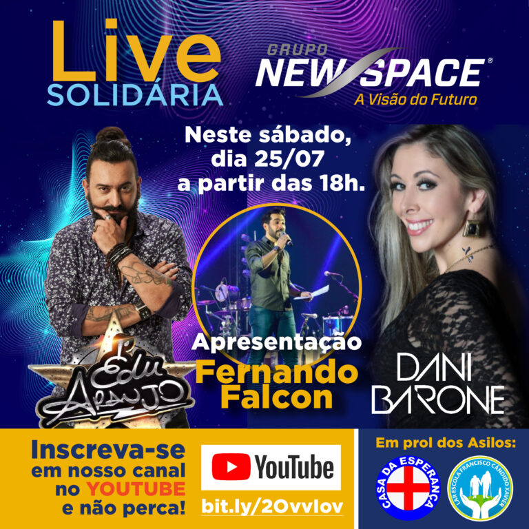 Grupo New Space promove Live Solidária com atrações musicais e sorteio de brindes