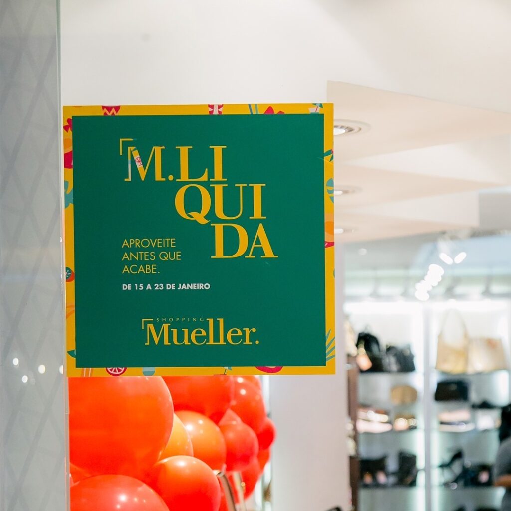 Shopping Mueller tem frete grátis para compras online e descontos de até 70%
