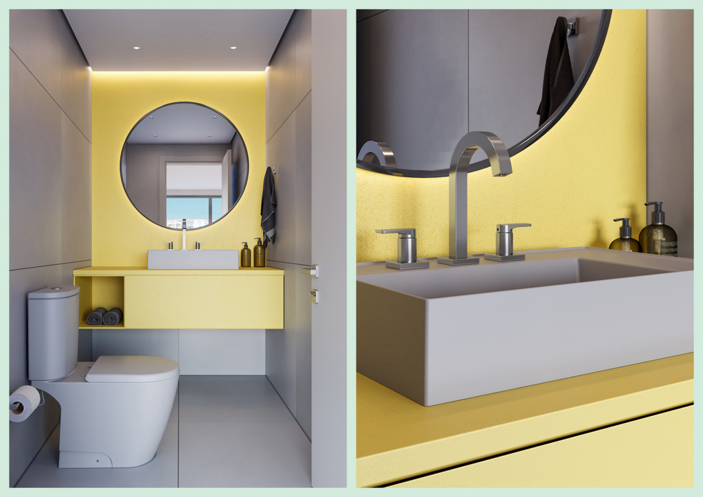 Louças sanitárias coloridas: Incepa apresenta uma série de banheiros inspirados nas principais tendências