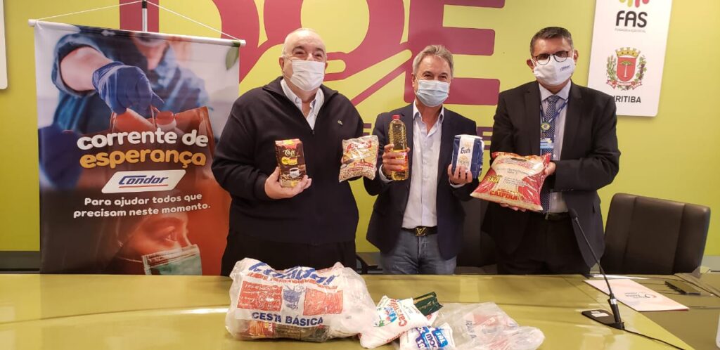 Condor entrega mais de 70 toneladas de alimentos para Curitiba e São José dos Pinhais