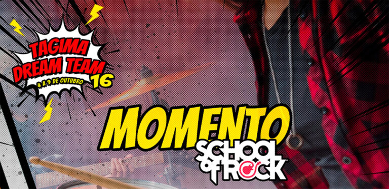 Momento School of Rock promove ações em feira da Tagima