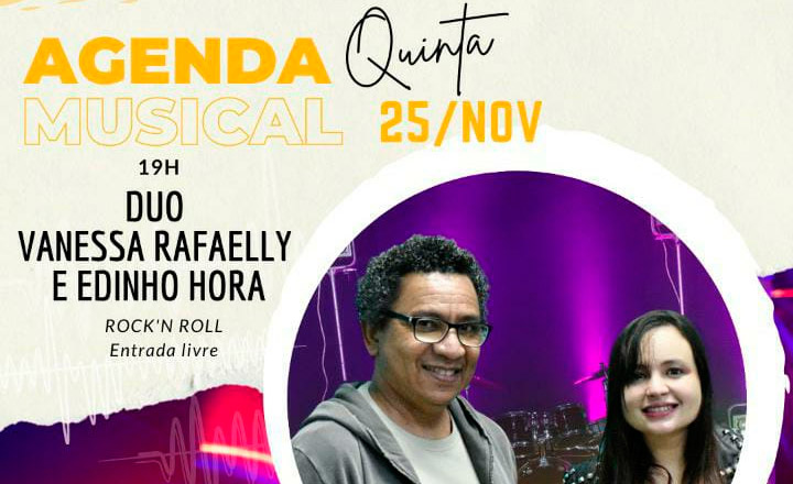 Mercado Sal recebe duo Vanessa Rafaelly e Edinho Hora na quinta-feira (25)