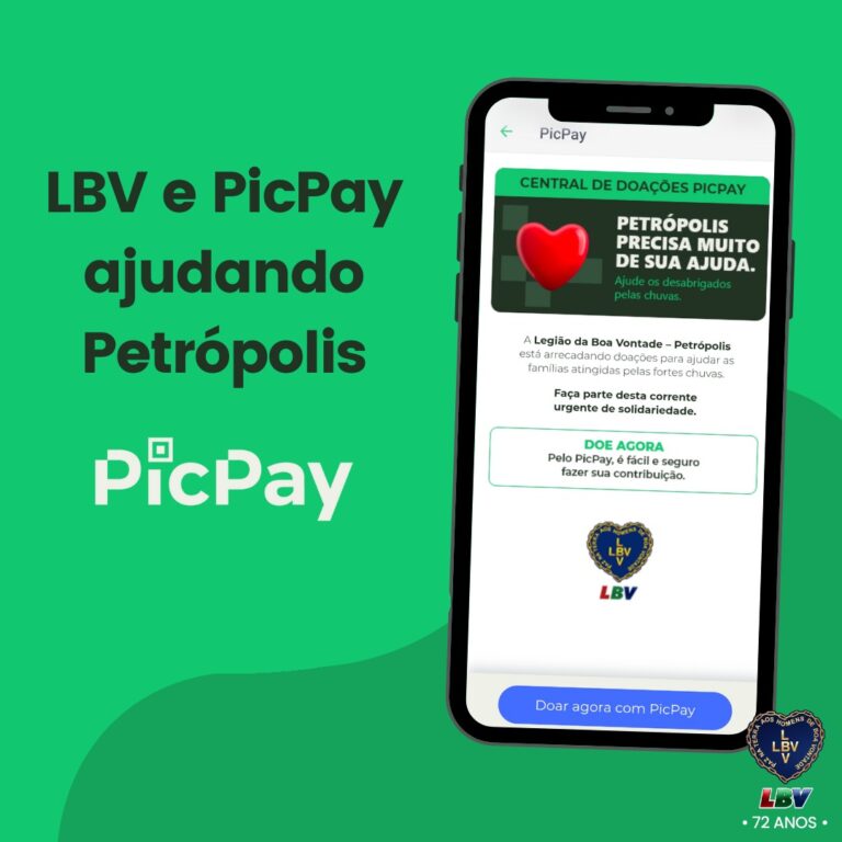 LBV e PicPay mobilizam doações para as vítimas das chuvas em Petrópolis