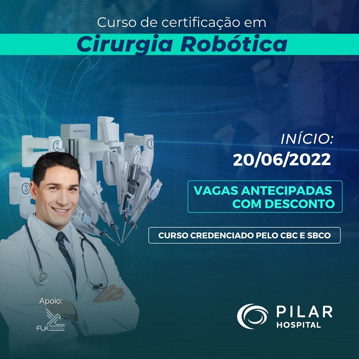 Pilar Hospital abre inscrições para certificação em cirurgia robótica para todo o Brasil
