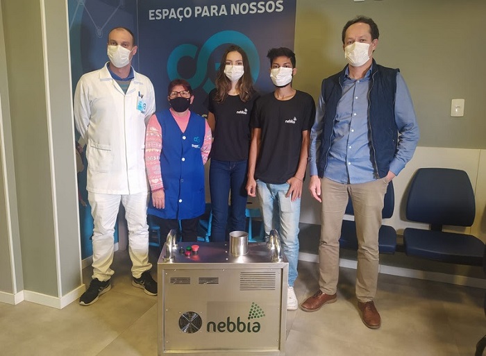 Startup criada por universitários de PG estreia uso de equipamento sanitizante inovador em instituição de saúde