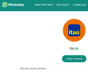 Itaú Unibanco disponibiliza crédito pessoal pelo WhatsApp