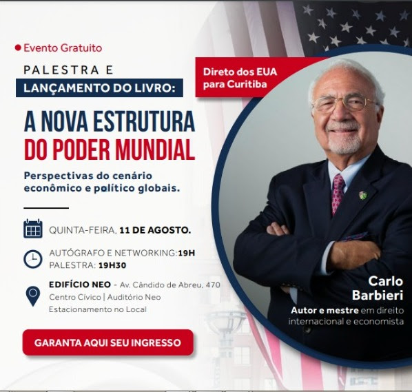 Curitiba recebe evento internacional gratuito sobre nova estrutura econômica e política mundial