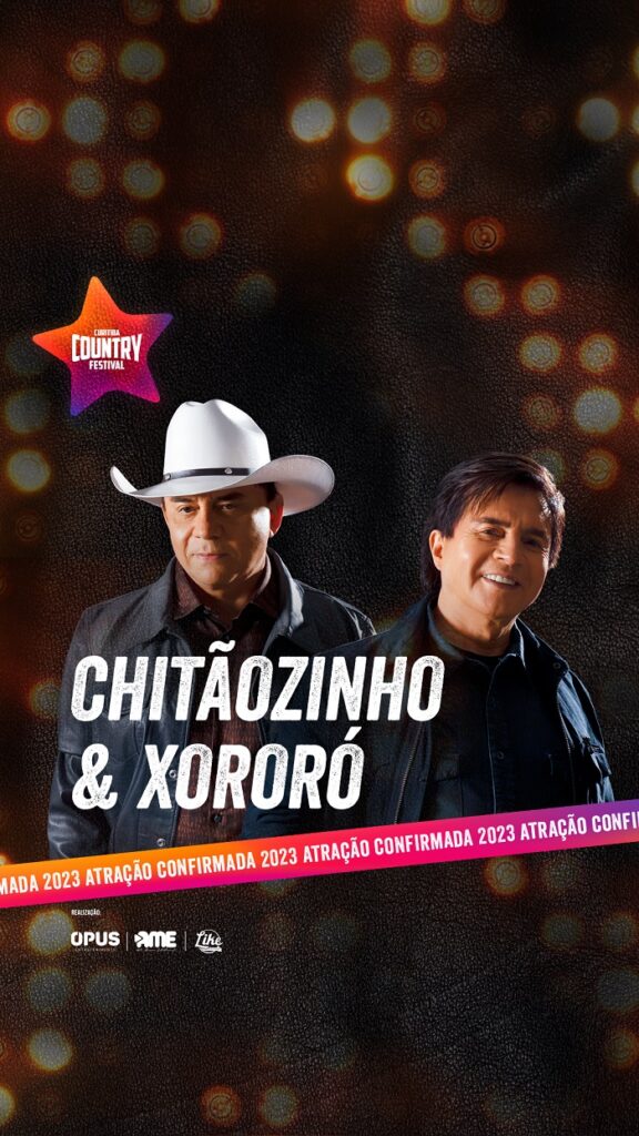 Chitãozinho & Xororó são as primeiras atrações confirmadas no line-up do Curitiba Country Festival 2023