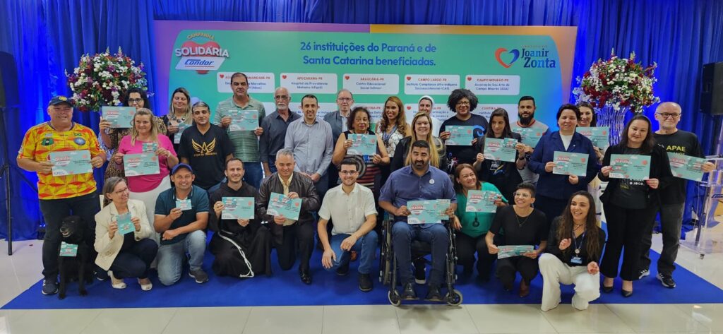 Seis instituições beneficentes de Curitiba receberam doação da Campanha Solidária Condor