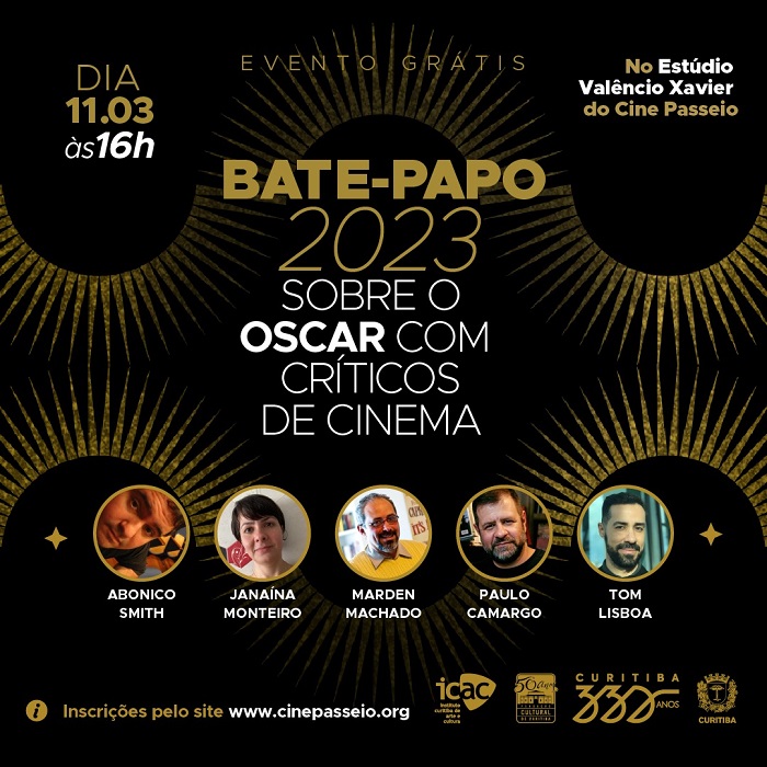 Críticos e professores de cinema se reúnem neste sábado em bate-papo sobre a edição do Oscar 2023 no Cine Passeio

