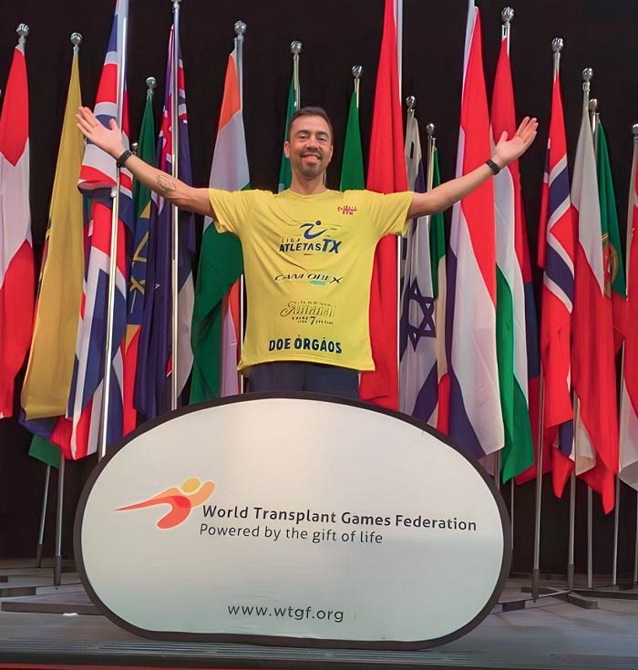 Professor de educação física representa Brasil nos jogos mundiais para transplantados
