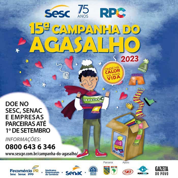 Sistema Fecomércio Sesc Senac PR convida população para exercer sua solidariedade e contribuir com a 15ª edição da Campanha do Agasalho