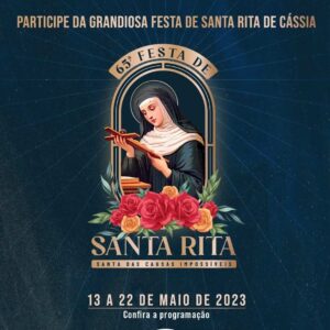 Domingo (21/05) acontece a 65ª Festa de Santa Rita de Cássia, no Hauer; Santuário das Rosas vai receber milhares de devotos da Santa das Causas Impossíveis