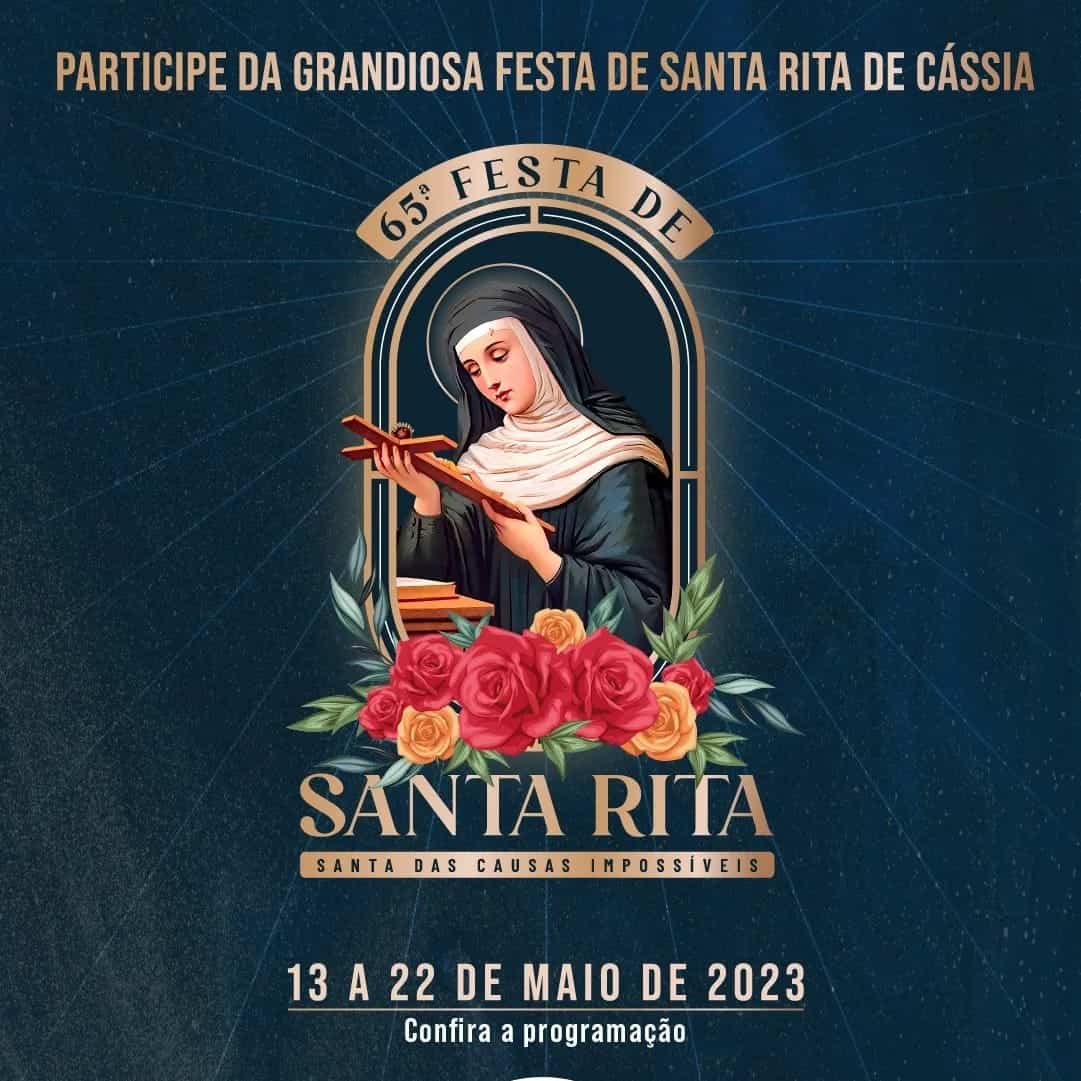 65ª Festa de Santa Rita de Cássia acontece neste fim de semana em