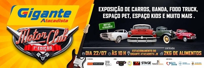 Gigante Atacadista terá sua primeira exposição de carros clássicos
