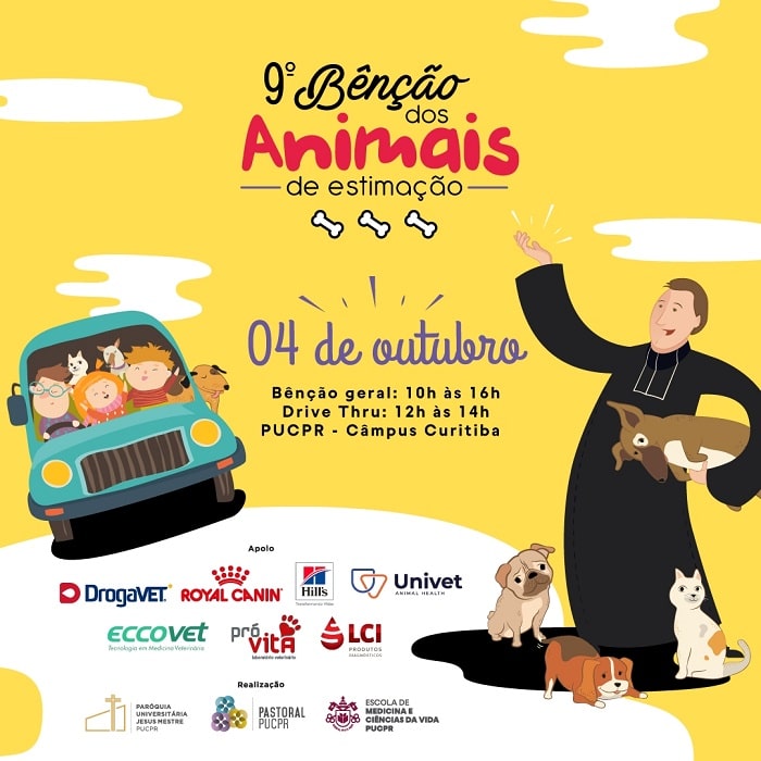 PUCPR celebra Dia de São Francisco de Assis com tradicional Bênção dos Animais

