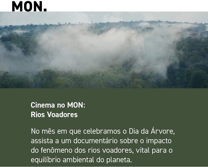 Museu Oscar Niemeyer, em Curitiba, exibirá premiado documentário “Rios Voadores”