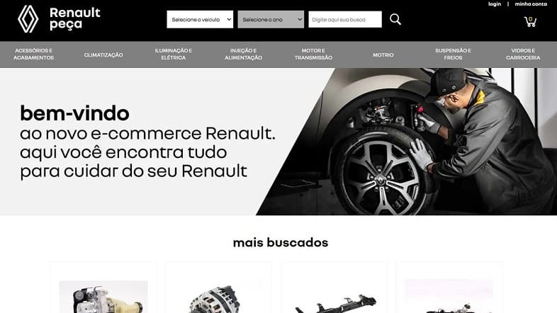 “Renault peça”: o novo e-commerce da marca que agrega os estoques das concessionárias em um só lugar