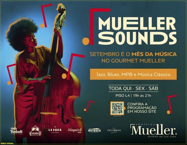 Jazz, blues e MPB na campanha Mueller Sounds do Shopping Mueller