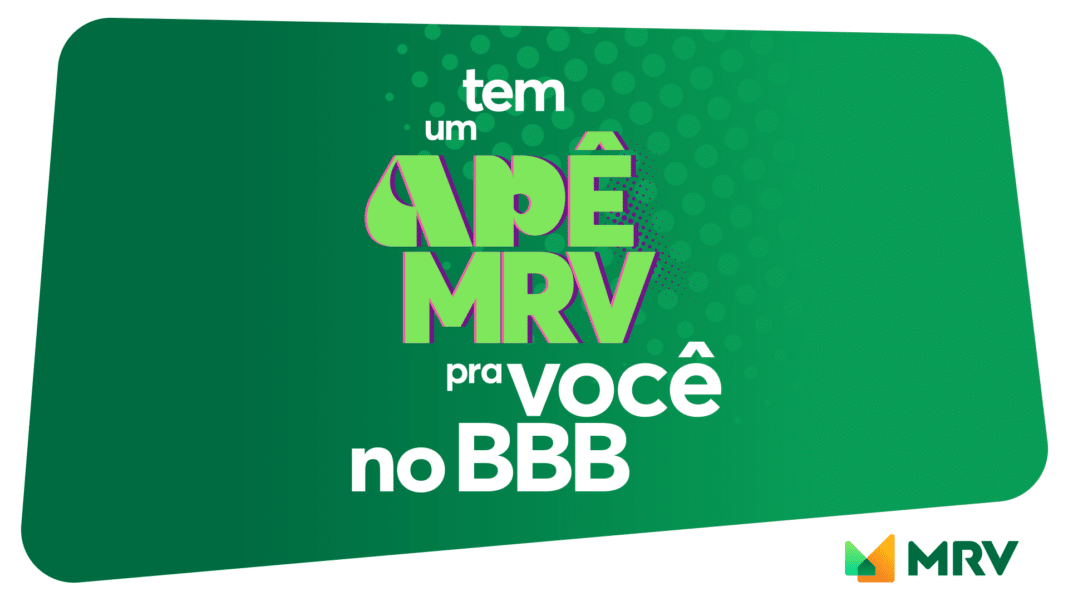 MRV no BBB cartaz verde e letras na cor branca